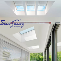 Diseño de techo moderno Superhouse diseños de techo simples y ventanas de aluminio de tragaluz motorizadas con ventilación mejorada