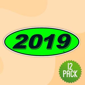 Autocollants de fenêtre de <span class=keywords><strong>concessionnaire</strong></span> automobile pour modèle ovale, autocollants de pare-brise ovale pour modèle Versa, couleur vert chartreuse - Product Image 2