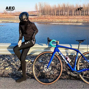 Custom Cycling Pants Autumn Winter Fleece Suspender Long Pants - Road Bike Style With Fleece Women's Cycling Shorts