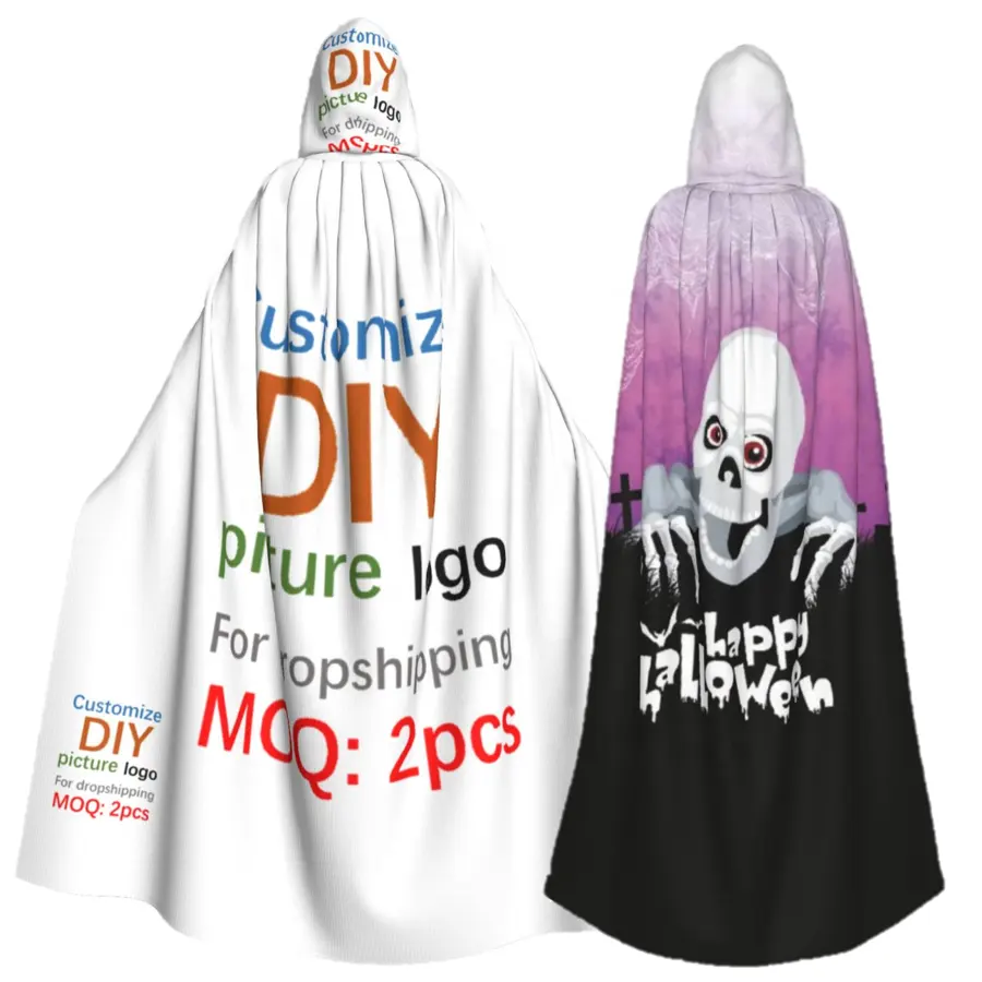 Modello stampato personalizzato del Logo del modello del mantello di natale di Halloween