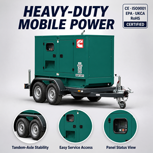 Générateur diesel silencieux triphasé Cummins 500 kVA 300 kVA 200 kVA 150 kVA 100 kVA, refroidissement par eau, pour une production d'électricité de secours efficace - Product Image 1