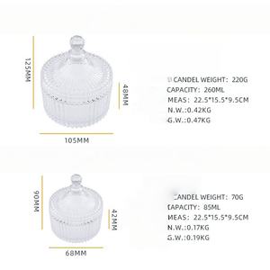 Wholesale Minimalist Ins Wave Edge Glass Logo Printed Candle Holder Nordic Style Simple Romantic Desktop <b>Decoration</b> Candle Cup - Product Image 5