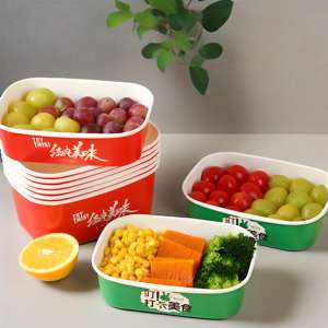 Tazones Desechables Ecológicos de Papel Kraft de 500-1000 ml, Biodegradables de Grado Alimenticio para Sopa, Ensalada, Pasta y Bocadillos - Product Image 3