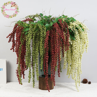 Fleurs artificielles en mousse Amaranthus Caudatus, en forme de fil de soie, feuillage suspendu pour arrangements floraux - Vente chaude