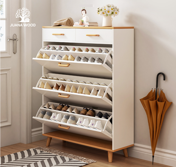 Wooden Shoe Rack Cabinet, Storage, Living Room Furniture