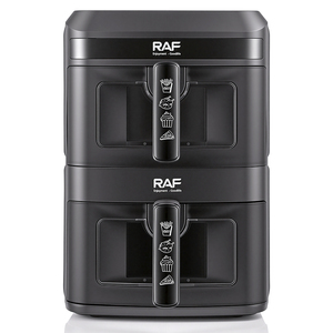 หม้อทอดไร้น้ำมัน RAF 2800W แบบสองตะกร้า ความจุ 7.0 ลิตร พร้อมระบบหมุนเวียนลมร้อน 360 องศา เพื่อการทำอาหารแบบลดน้ำมันสำหรับครอบครัว พร้อมหน้าจอดิจิตอล - Product Image 1