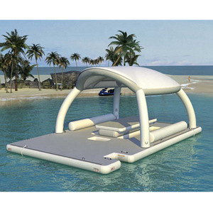 Nền tảng bơm hơi nước hồ thoải mái nổi đảo Inflatable Dock nền tảng Aqua Inflatable kín khí nổi bên boong - Product Image 5