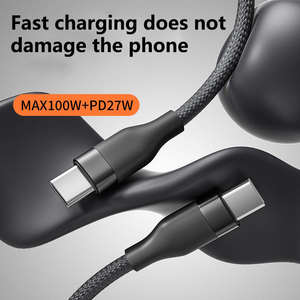 Cable <span class=keywords><strong>USB</strong></span> <span class=keywords><strong>C</strong></span> Trenzado PD de 120W, 6A, Carga Súper Rápida, Transferencia de Datos, para iPhone 17, Samsung S25 Ultra, Laptop, Auto - Product Image 5