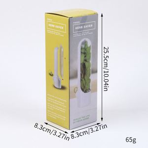 Plastic Herb Keeper, BPA-Free Freshness Preserving <b>Container</b> for <b>Refrigerator</b>, Transparent Herb & Spice Storage Jar - Product Image 4