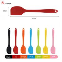 Spatule en silicone de grande taille résistante à la chaleur ustensiles de cuisine pâtisserie gâteau outils de cuisson spatule en silicone antiadhésive avec noyau en fer