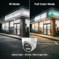 Cámara Domo WiFi 4MP, Cámara de Seguridad con Luz Híbrida, Detección Humana, WiFi de Doble Banda, Audio Bidireccional, H.265, Aplicación Tuya para el Hogar