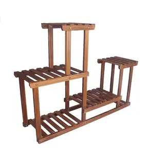 Houten Planten Plank Stand Rek Voor Thuis Outdoor Decor Hout Multi-Functie Plank Voor Planten Bloempot Organizer Display