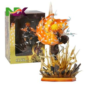 Statuetta <span class=keywords><strong>Anime</strong></span> Demon Slayer da 32CM, Versione Battaglia di Agatsuma <span class=keywords><strong>Zenitsu</strong></span> con Testa Intercambiabile, Modello Completo di Alta Qualità - Product Image 1