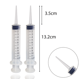 ไซริงค์พลาสติก 12ml แบบใช้แล้วทิ้ง ปลายโค้งและตรง ไม่มีเข็ม พร้อมสเกล สำหรับป้อนยาตว์เลี้ยง งานฝีมือ เติมกาว น้ำมัน - Product Image 4