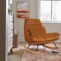 Fauteuil inclinable simple de luxe moderne nordique en cuir synthétique souple, canapé de relaxation à bascule pour adultes, durable, pour la maison, le bureau, le salon