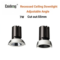 Spot LED encastrable réglable sans cadre, projecteur mural, downlight dimmable à montage au plafond pour centre commercial
