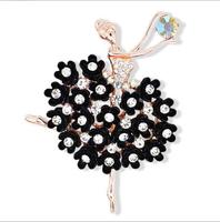 Broches de danseuse de ballet 2025 – Épingles à bijoux élégantes pour femme, broches décoratives pour costume, badges de vêtements, cristal exquis