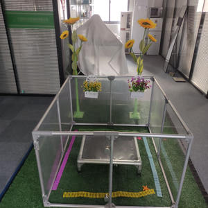 Clôture pliante transparente en acrylique facile à porter, parc portable pour chiens d'intérieur - Product Image 5