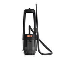 QUASAR Narguilé Noir en Verre Borosilicate de Haute Qualité et Métal, Ensemble Chicha de Luxe, Design Quasar Arguile, Chicha Sheesha