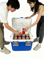 Glacière isotherme portable et légère de 13 L, écologique et durable, avec double fermeture pour canettes et aliments, idéale pour le camping en extérieur
