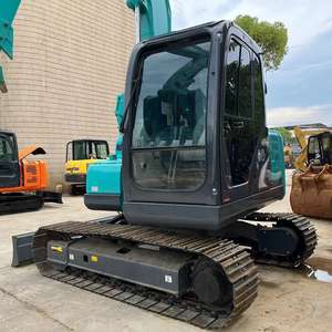 Excavatrice sur chenilles Kobelco SK75 pour travaux de terrassement, d'aménagement paysager et d'utilité publique, excavatrice hydraulique compacte - Product Image 5