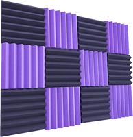 Panneaux acoustiques modernes en mousse de polyuréthane multicolores insonorisants pour studio d'enregistrement, salle de streaming, cabine musicale, école