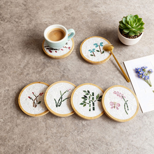 Cadeau fait main Fête des Mères : Kit de matériaux DIY pour sous-verres mosaïques, pour activités d'enfants et étudiants, succès de marché nocturne, boîte blanche - Product Image 2