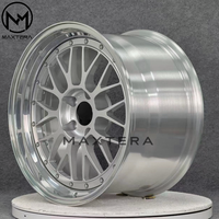 Rines de Aleación Maxtera Forjados Personalizados con Bordes Pulidos y Acabado Cepillado Estilo LM para BMW, Porsche, Audi, AMG, 370Z, GT-R, Mustang, Corvette
