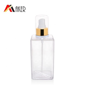 2019 nouvelle bouteille de lotion <span class=keywords><strong>PETG</strong></span> claire de 250 ml avec pompe à lotion recouverte de <span class=keywords><strong>feuille</strong></span> d'or rose ou pulvérisateur de - Product Image 3