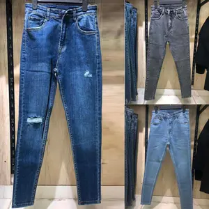 Europäische Mode Hautjeans für Damen 2024 hohe Taille Damen Stretch Jeans waschbare Damen Denimhosen