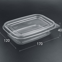 Boîte à gâteau aux fruits en plastique transparent PET avec couvercle Boîte d'emballage de crème glacée jetable en gros