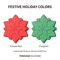 Moule en silicone flocon de neige de qualité alimentaire FDA, motif 3D détaillé, antiadhésif, sans BPA, outil professionnel pour savon, gâteau, pâtisserie, bricolage, four