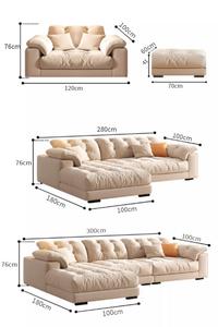 Современный кремовый секционный диван стеганая мебель для гостиной отель Вилла модульный диван набор - Product Image 5