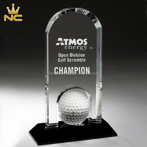 Premios de Golf en Forma de Arco de Cristal Hechos a Mano, Tamaño Personalizable, Empaque en <span class=keywords><strong>Caja</strong></span> de Regalo para Torneos Deportivos y Regalos Empresariales - Product Image 4