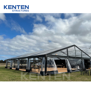 Tente de réception de mariage de haute qualité, grande tente en PVC <span class=keywords><strong>transparente</strong></span>, 500 à 1000 personnes, toit transparent, tente géante à armature noire <span class=keywords><strong>transparente</strong></span> pour les événements - Product Image 2
