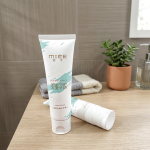 Crème pour les mains en tube plastique blanc, impression offset, emballage cosmétique avec capuchon coréen pour contenant de crème pour les mains - Vente flash - Product Image 1
