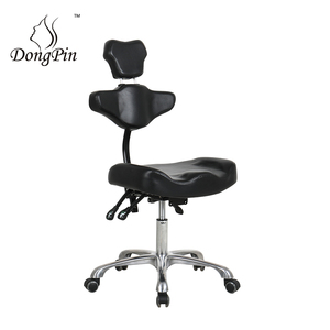 Chaise de tatoueur ergonomique réglable Dongpin, chaise de barbier noire avec dossier confortable et roulettes pour studios de tatouage - Product Image 1