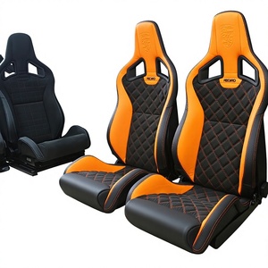 Asiento Trasero Recaro Original Negro Naranja, Asiento Deportivo Tipo Bucket, Tapizado en Cuero PU, para Interior de Vehículo Modificado - Product Image 1