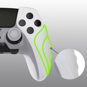 PlayVital Glow in Dark Anti-Slip Clear Ergonomic Soft <b>Rubber</b> Protector Skin Silicone Cover Case for PS5 <b>Edge</b> Wireless Controller - Product Image 5