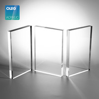Feuille acrylique antireflet OLEG Perspex 2mm 3mm d'épaisseur feuille acrylique transparente transparente feuille de verre Plexi pour découpe laser