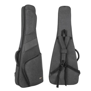 حقيبة جيتار كهربائي مقاوم للماء بشعار مصمم حسب الطلب حقيبة جيتار كهربائي مرنة مبطنة بالرغوة مع حزام كتف مزدوج - Product Image 1