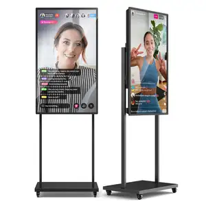 TikTok,YouTube,Facebook Vertical Interactive Large Screen Projection Mobile Phone 32" Smart Live Streaming Broadcast Equipment