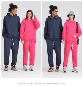 Pullover di alta qualità da donna <span class=keywords><strong>oversize</strong></span> <span class=keywords><strong>viola</strong></span> <span class=keywords><strong>felpa</strong></span> con cappuccio ricamata personalizzata stampa a sbuffo pesi massimi da uomo con cappuccio digitale stampata - Product Image 2