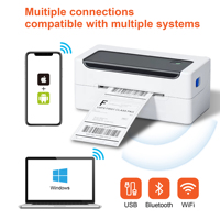 Printer Label FBA 4x6 Thermal Printer Pengiriman MHT-L1081 Milestone Tersedia USB/USB+ Kompatibel dengan Wins/Mac OS