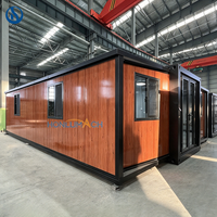 Maison conteneur pliable Honlu, maison modulaire préfabriquée en kit, cabines de vie en structure acier ignifuge