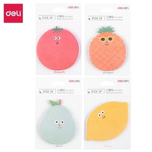 Autocollants mémo dessin animé Deli 25601, design fruits, 30 feuilles, notes autocollantes pour étudiants, rentrée scolaire - Product Image 1
