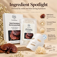 Masque Facial Revitalisant Anti-Âge au Ganoderma Reishi Fermenté Stérilisé, Réparateur des Rides Fines, Hydratant, Lissant, Raffermissant et Rajeunissant