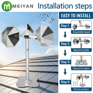 Dissuasore Rotante Riflettente per Esterni, Repellente per Piccioni, Passeri e Uccelli di Legno, Controllo Professionale dei Parassiti - Product Image 3