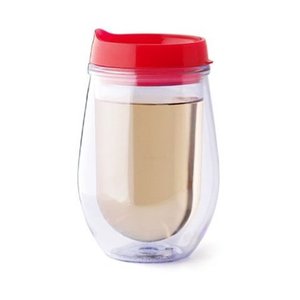 plastic wine glass tumbler ,Double Wall plastic water mug,egg shape mug with Straw and Lid