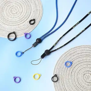 Ronde Riem Anti Verloren Zachte Hals Verstelbaar Voorkomen Siliconen Ring Accessoires Pennenhouder Lanyard Voor Kantoor